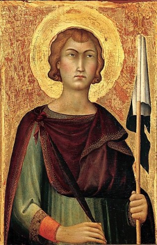 Saint Ansanus ca. 1325-1335 by Simone Martini fl.1315-1344  The Metropolitan Museum of Art  NYC 1975.1.13b 